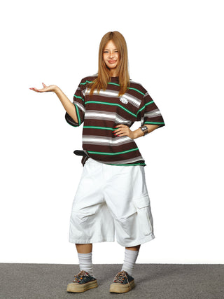 pleated work shorts