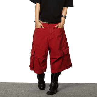 pleated work shorts