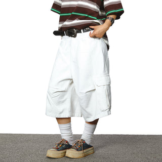 pleated work shorts