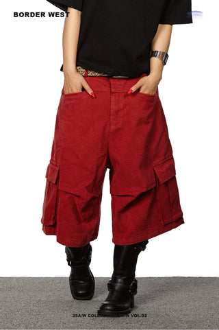 pleated work shorts