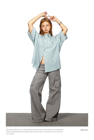 plaid pocket shirt