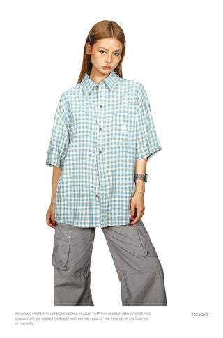 plaid pocket shirt
