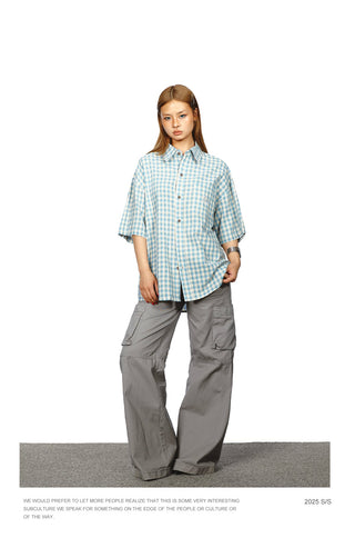 plaid pocket shirt