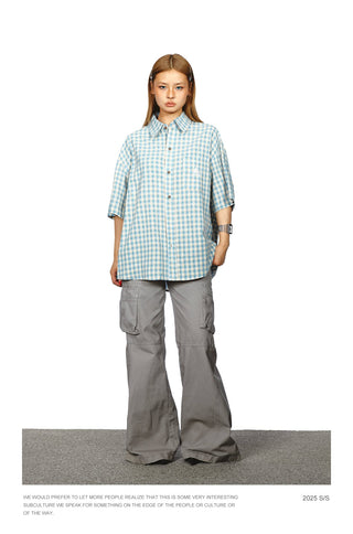 plaid pocket shirt