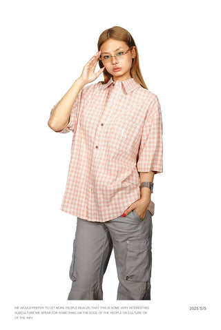 plaid pocket shirt