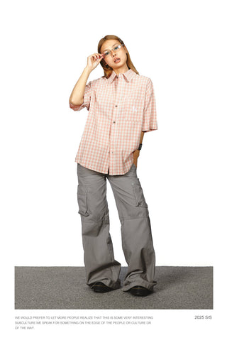 plaid pocket shirt