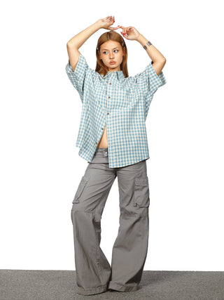 plaid pocket shirt