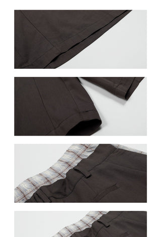 plaid cropped pants