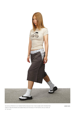 plaid cropped pants