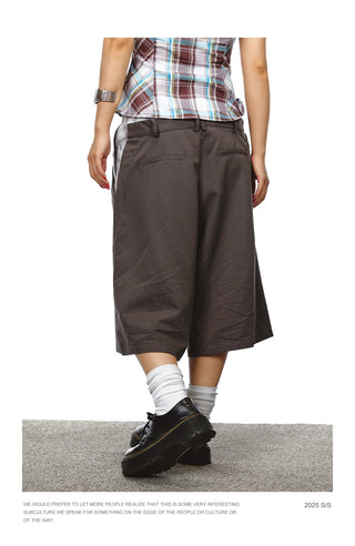 plaid cropped pants