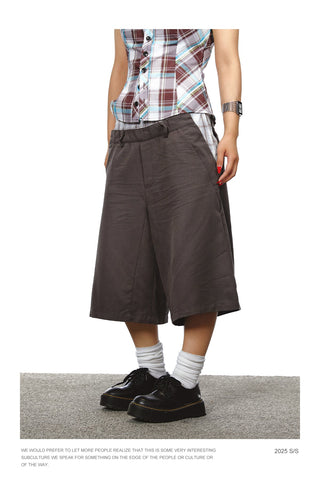 plaid cropped pants