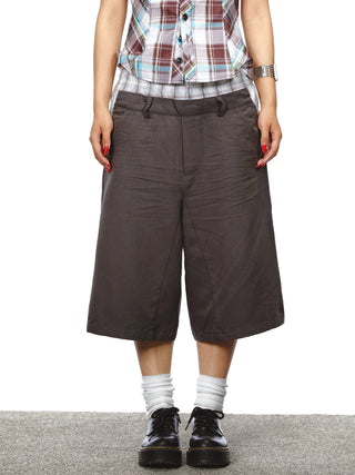 plaid cropped pants