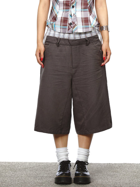plaid cropped pants