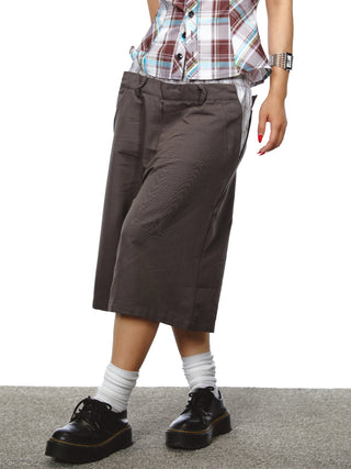 plaid cropped pants