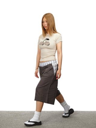 plaid cropped pants