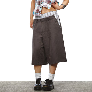 plaid cropped pants