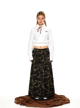 camouflage work skirt