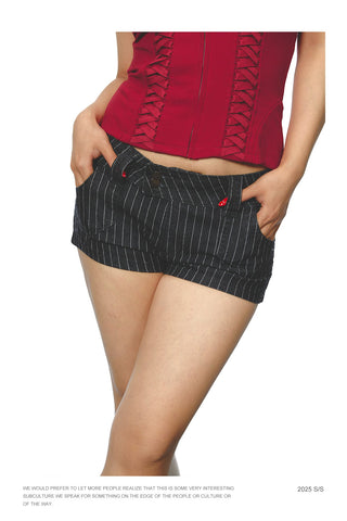 gray denim hotpants