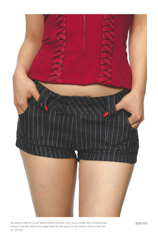 gray denim hotpants