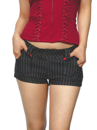 gray denim hotpants