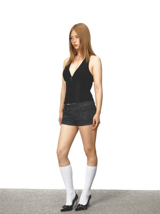 gray denim hotpants