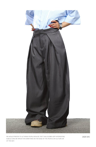 pleated wide pants