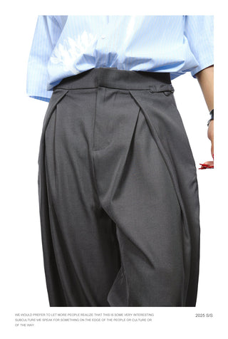 pleated wide pants