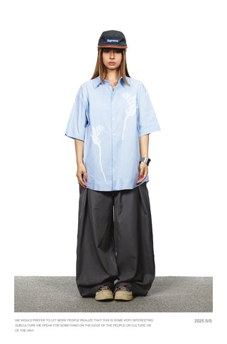 pleated wide pants