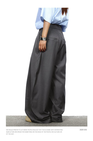 pleated wide pants