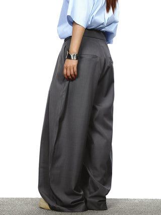 pleated wide pants