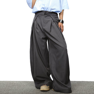 pleated wide pants