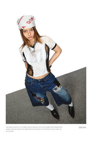 see-through lace Shirt