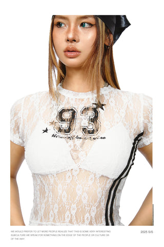 lace contrast Shirt