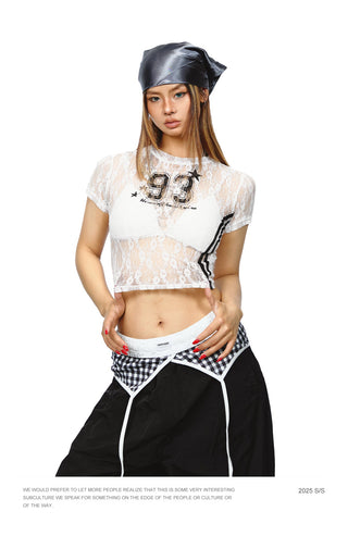 lace contrast Shirt