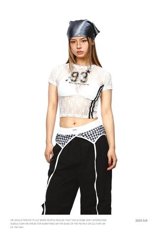 lace contrast Shirt