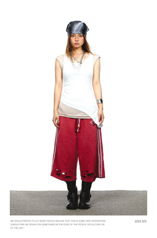 distressed sport shorts