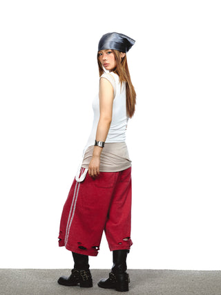distressed sport shorts