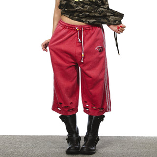 distressed sport shorts