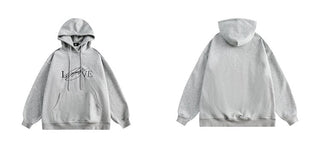 letter hooded sweater