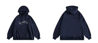 letter hooded sweater