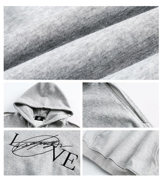 letter hooded sweater