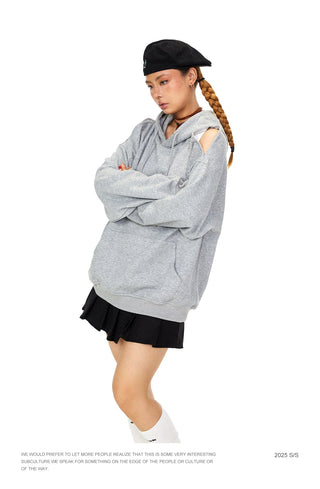 letter hooded sweater