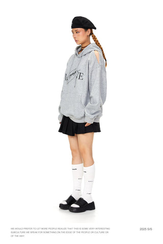 letter hooded sweater