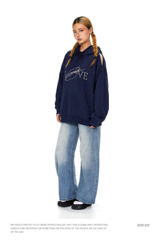 letter hooded sweater