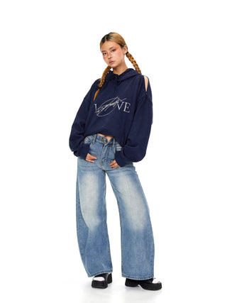 letter hooded sweater