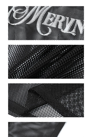 mesh letter Shirt