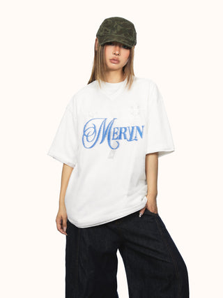 mesh letter Shirt