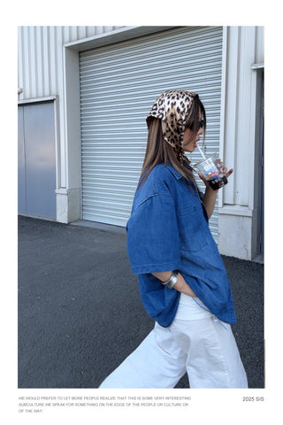 gradient denim shirt