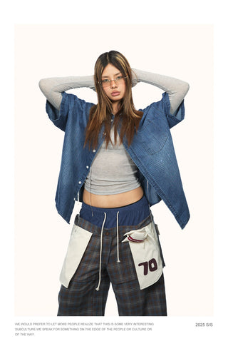 gradient denim shirt