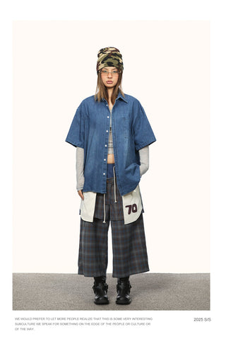 gradient denim shirt